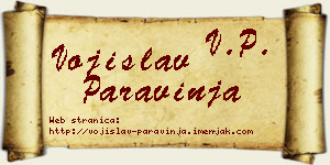 Vojislav Paravinja vizit kartica